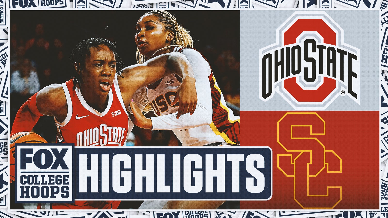 No. 8 Ohio State Buckeyes vs. Juju Watkins, No. 9 USC Trojans Highlights | FOX College Hoops