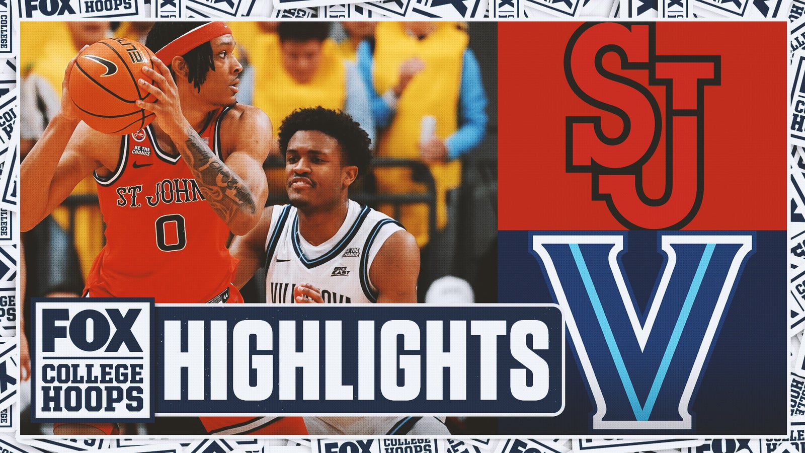 No. 9 St. John's Red Storm vs Villanova Wildcats Sorotan | Fox College Hoops