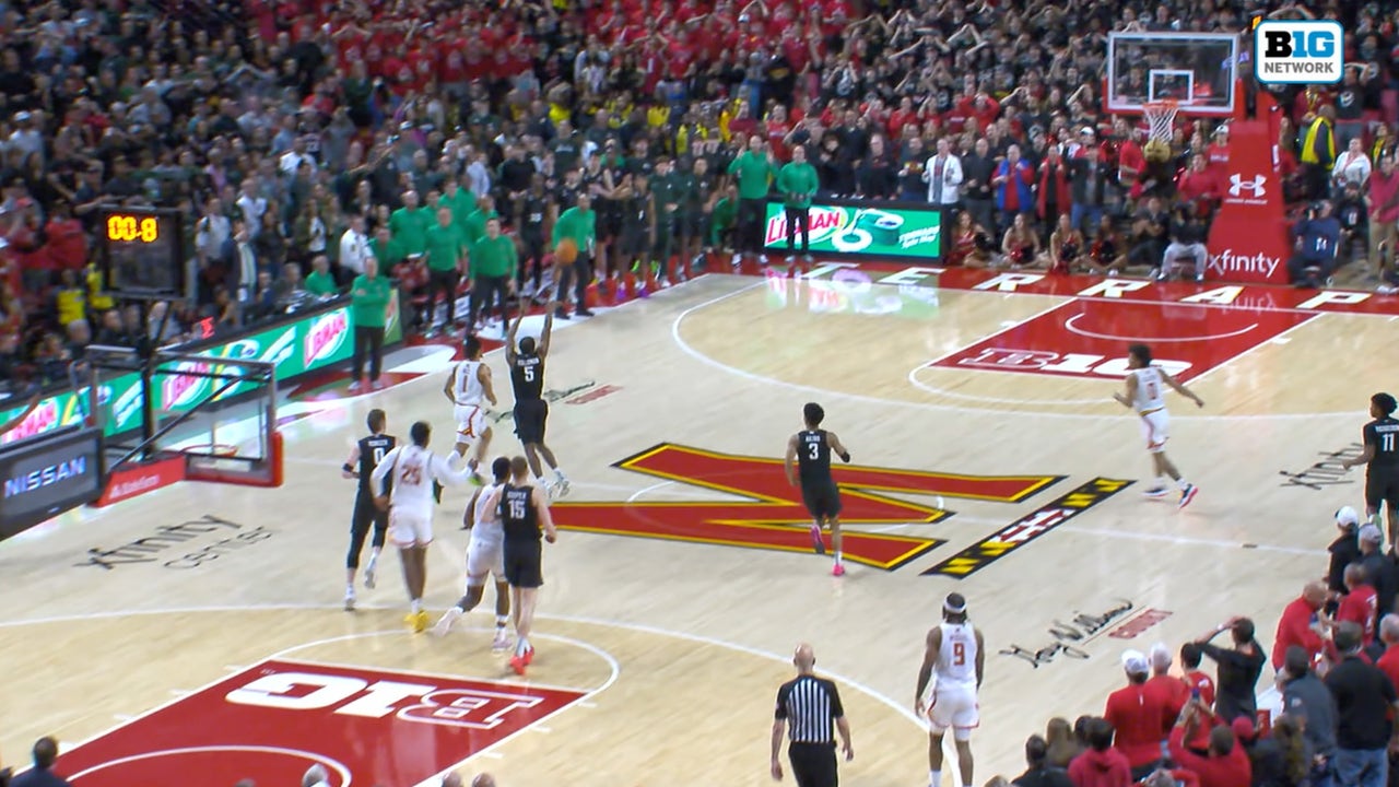 Michigan State's Tre Holloman makes INCREDIBLE HALF-COURT BUZZER-BEATER to defeat Maryland