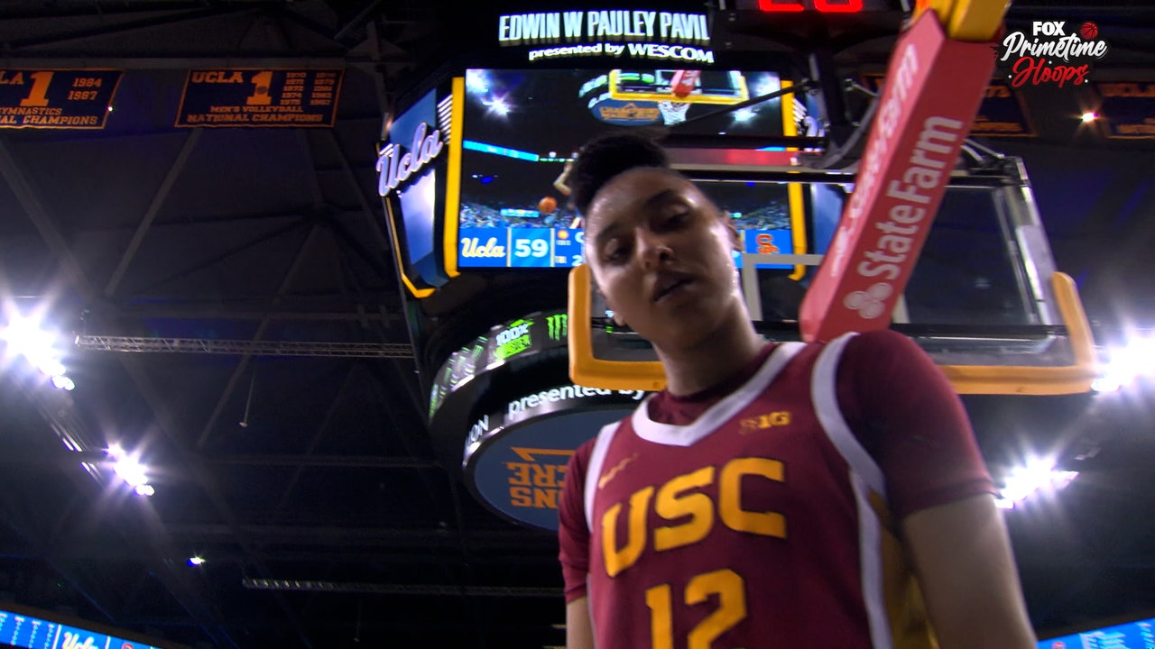 USC's JuJu Watkins pulls off a NASTY block on UCLA's Gabriela Jaquez