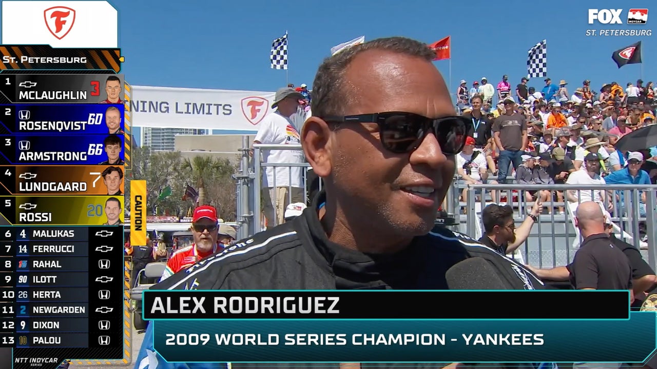 Alex Rodriguez on his first INDYCAR ride along ahead of St