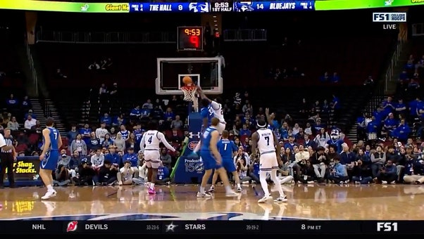 Fredrick King pulls off a NASTY block in Creighton's victory over Seton Hall