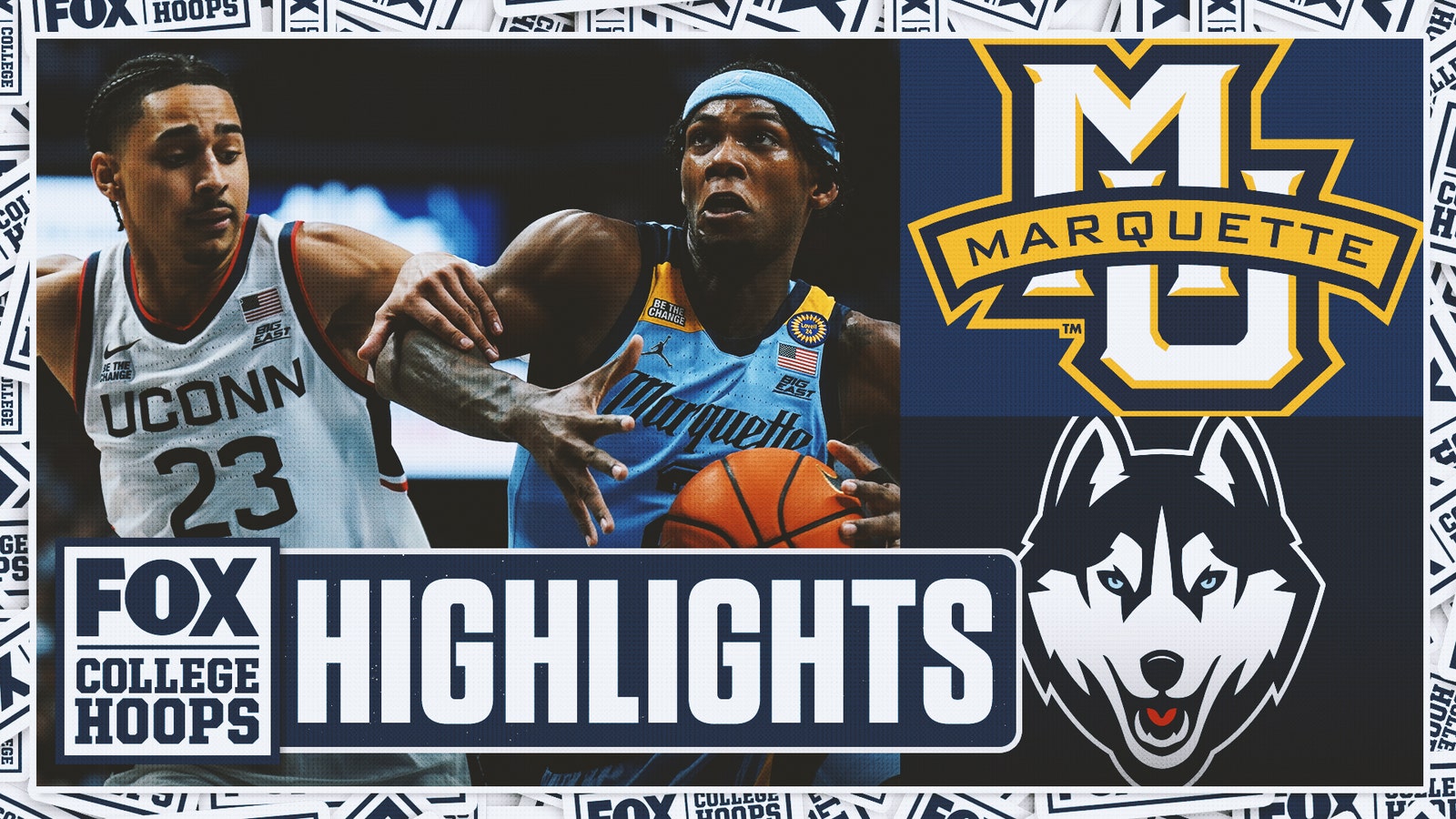 20 Marquette Golden Eagles vs. UConn Huskies Sorotan | Fox College Hoops