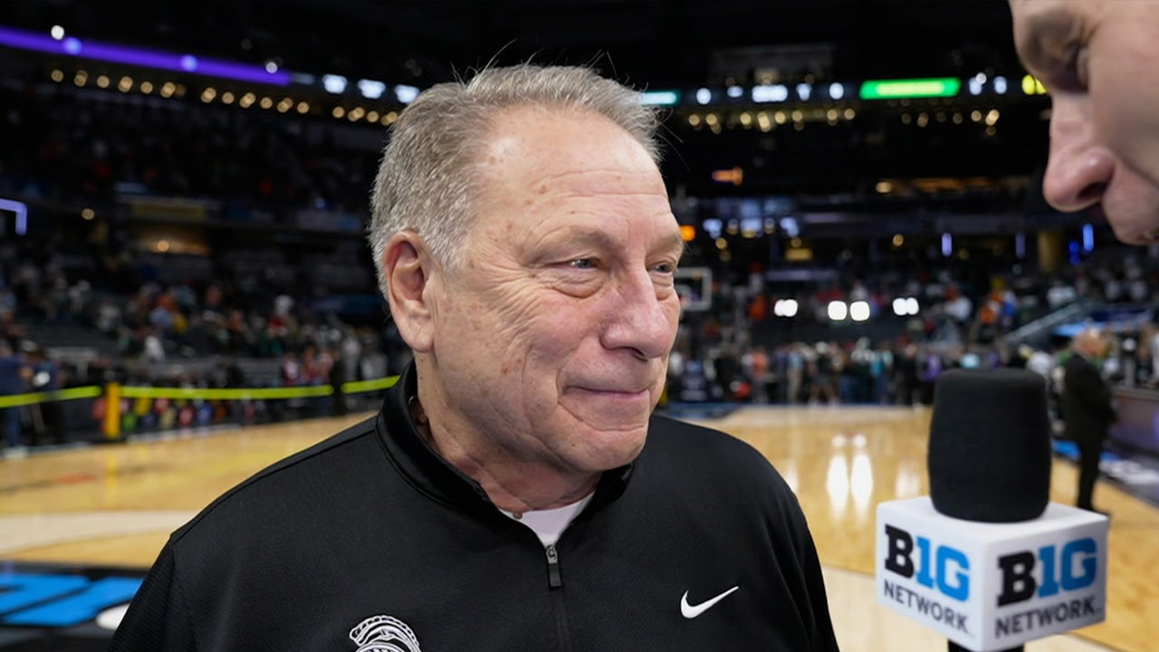 Tom Izzo discusses Michigan State's victory over Oregon, securing a spot in Big Ten tournament semifinals