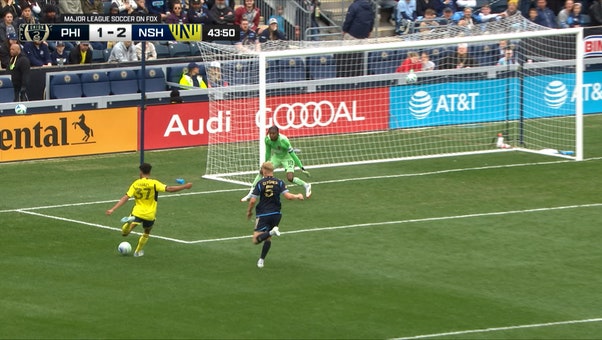 Ahmed Qasem scores in 44' to give Nashville a 2-1 lead over Philadelphia