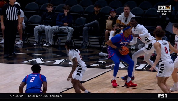 DePaul's NJ Benson shows off elite post moves en route to a dazzling and-1 post hook vs. Cincinnati 