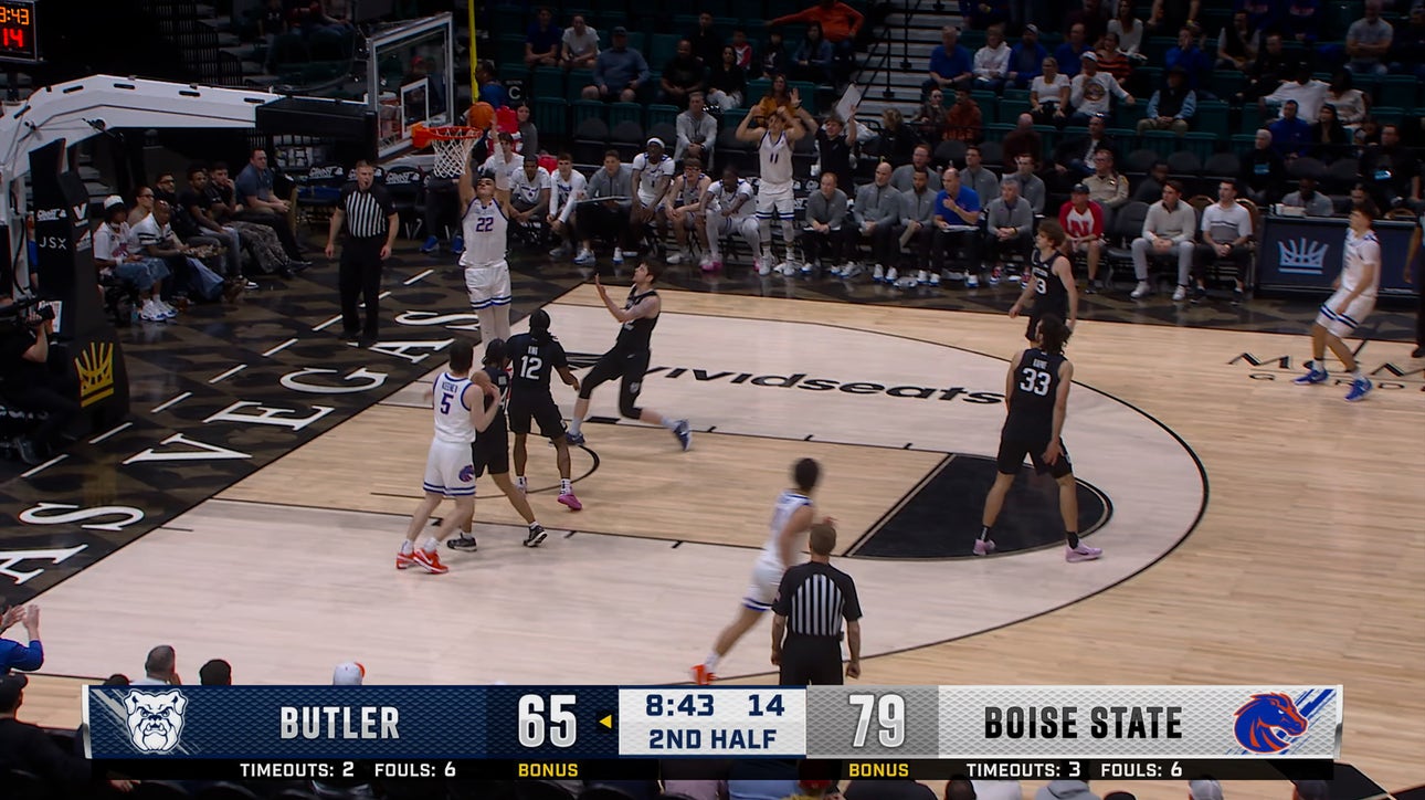 Boise State's Javan Buchanan throws down dunk to extend lead against Butler
