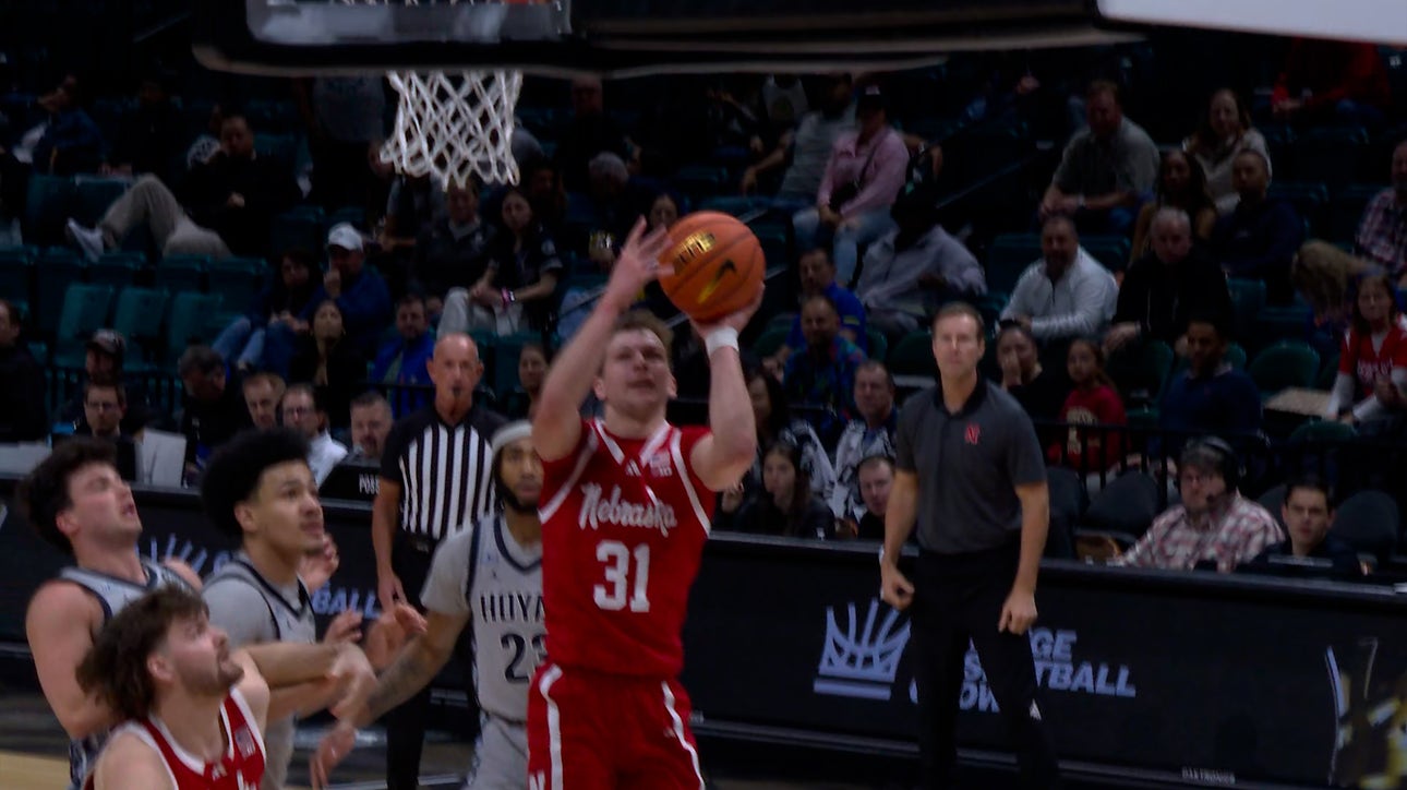 Nebraska's Cale Jacobsen lays in and-one to extend lead against Georgetown