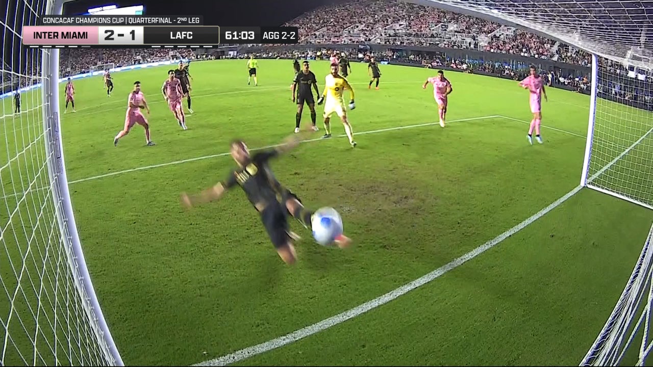 LAFC's Noah Allen kicks Federico Redondo's shot into own net to give Inter Miami 2-1 lead