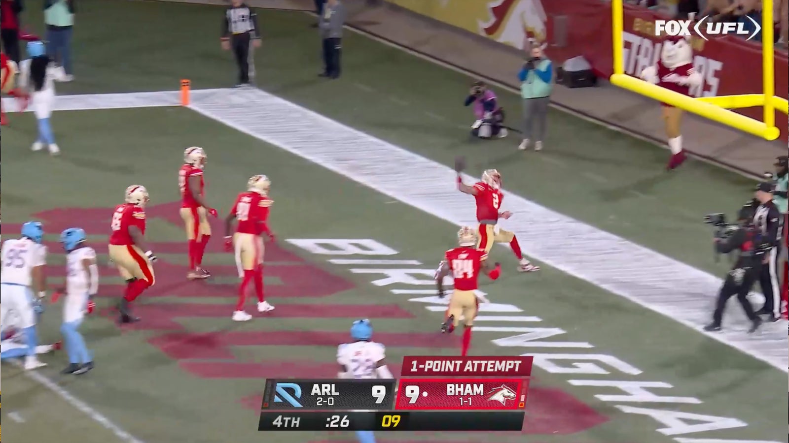 Stallions' Matt Corral throws touchdown to Cade Johnson and converts 1-PT to help defeat Renegades