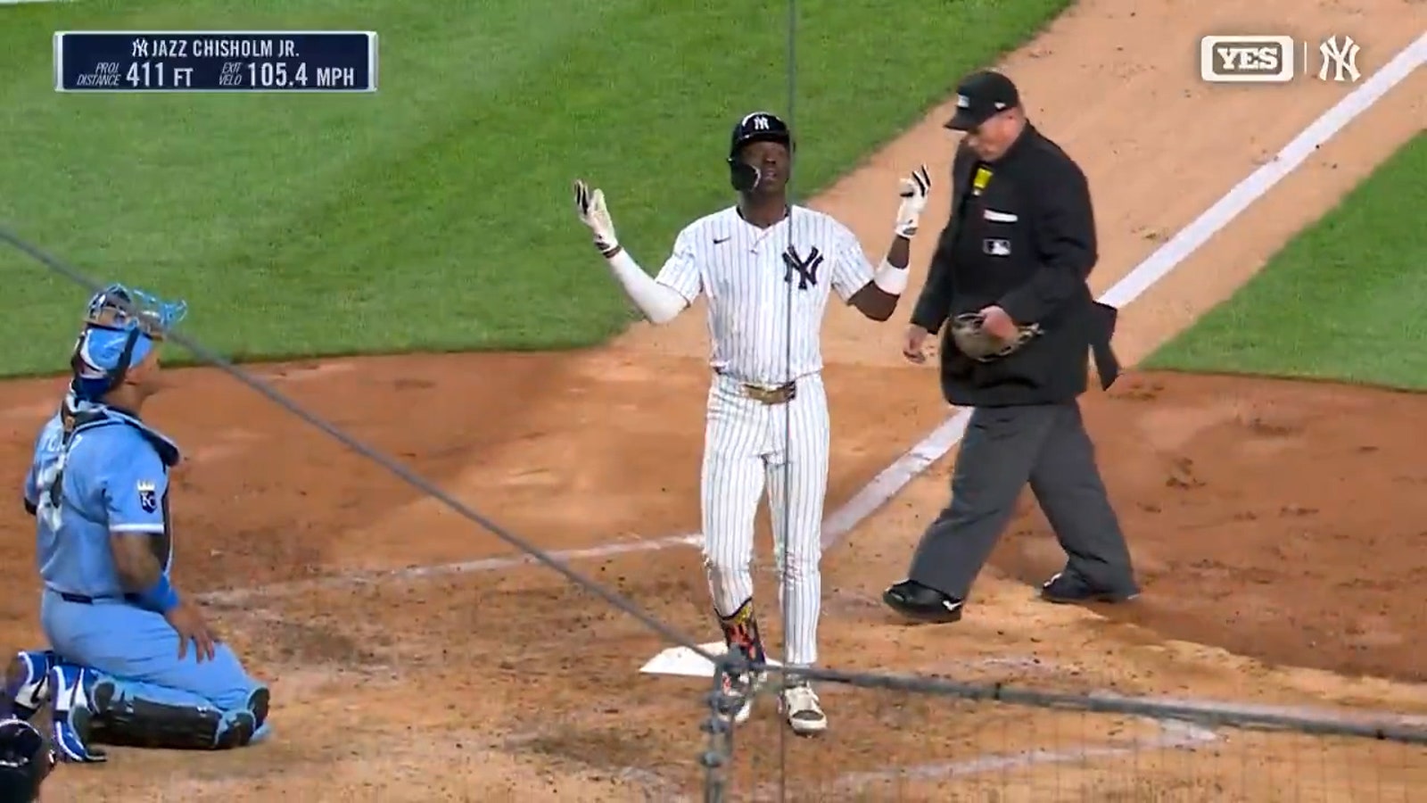 Yankees' Jazz Chisholm smokes a solo home run vs. Royals