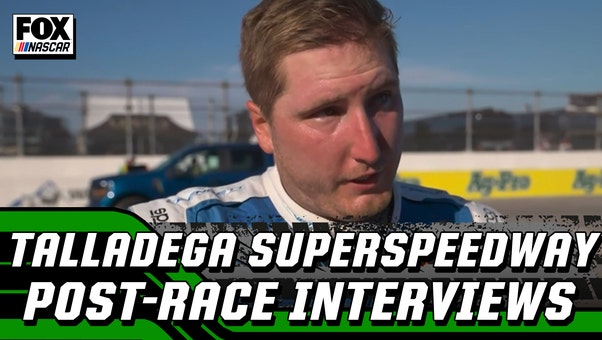 Austin Hill & Jeb Burton post-race interviews from Talladega Superspeedway | NASCAR on FOX
