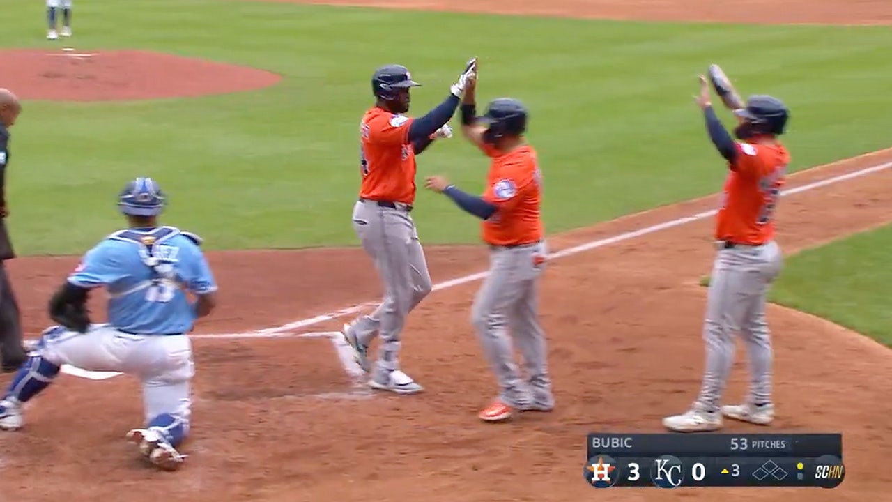 Yordan Alvarez crushes a three-run homer, giving Astros early lead over Royals