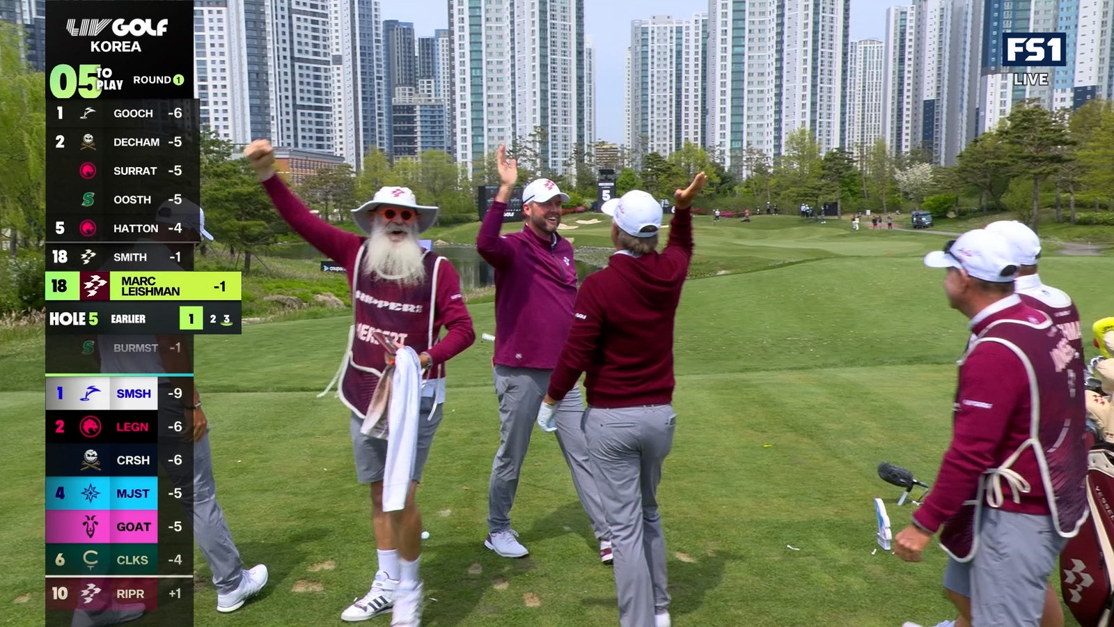 Marc Leishman aces fifth hole at LIV Golf Korea 