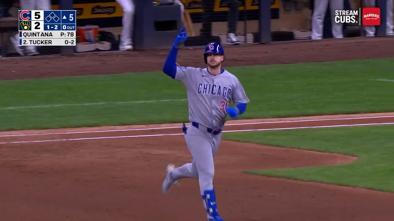 Kyle Tucker hits a solo home run, increasing Cubs' lead over Brewers