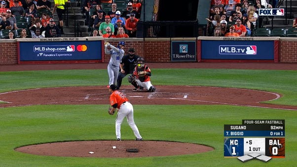 Royals' Cavan Biggio hits HR to extend lead against Orioles