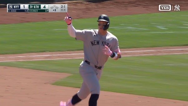 Aaron Judge hits second HR of game to trim Yankees' deficit vs. Athletics 
