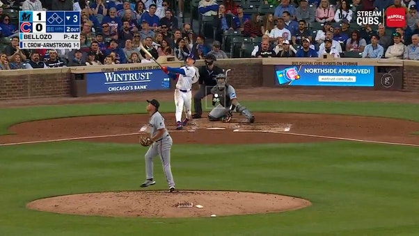 Pete Crow-Armstrong crushes a solo homer, bringing Cubs to a 1-1 tie with Marlins