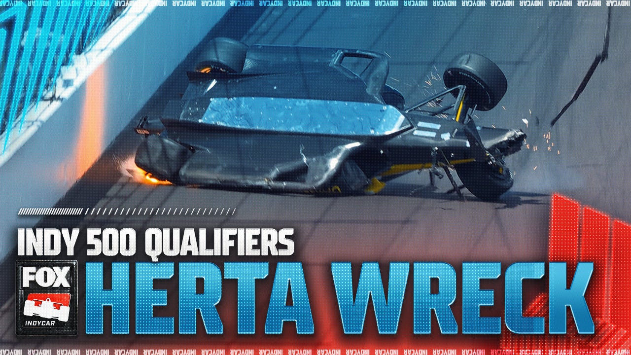 Colton Herta's scary wreck at Indy 500 Qualifiers | INDYCAR on FOX