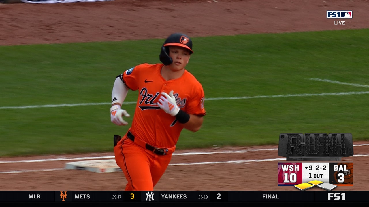Orioles' Jackson Holliday smashes three-run home run against Nationals