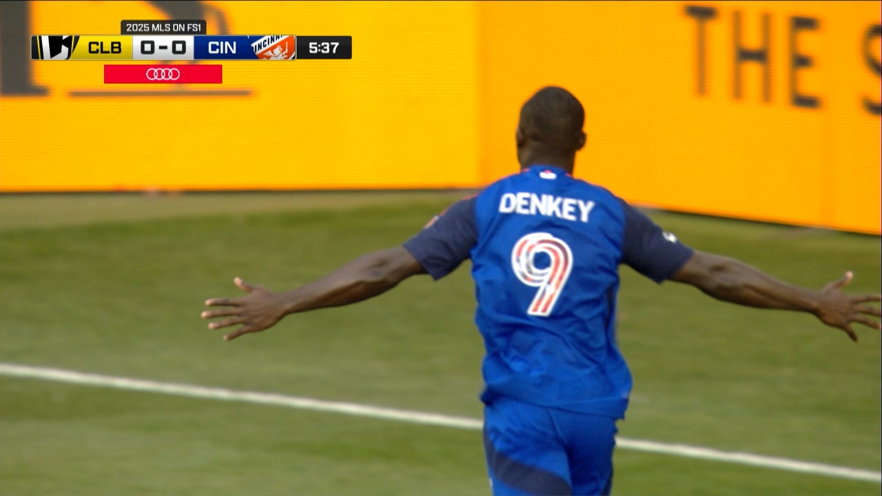 Kevin Denkey scores in sixth minute, giving FC Cincinnati a 1-0 lead over Columbus