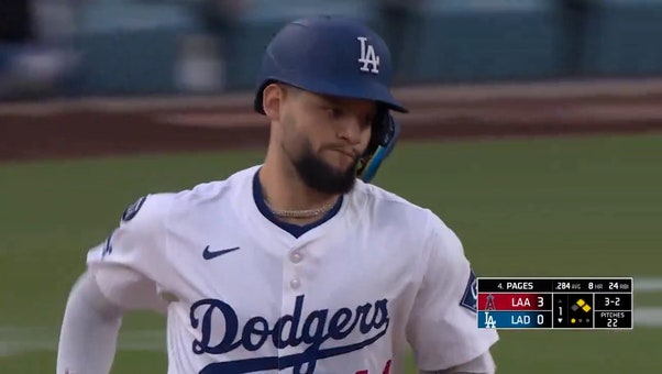 Andy Pages rips three-run homer, bringing Dodgers to a 3-3 tie with Angels