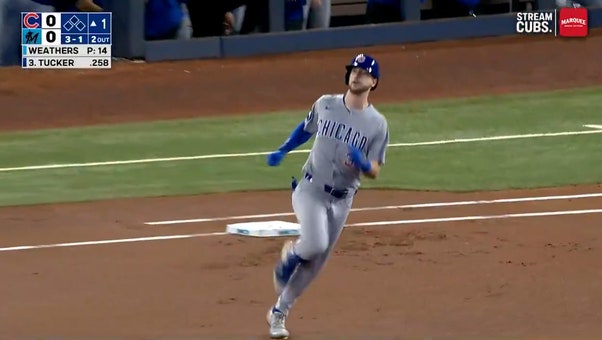 Cubs' Kyle Tucker smashes a solo home run vs. Marlins