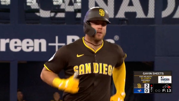 Gavin Sheets blasts two-run home run to give Padres lead over Blue Jays
