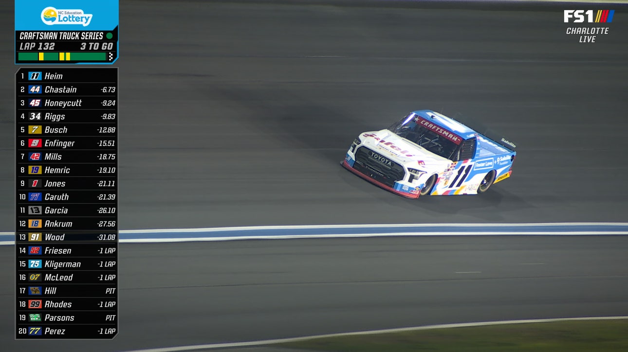 FINAL LAP: Corey Heim takes checkered flag at North Carolina Education Lottery 200 | NASCAR on FOX