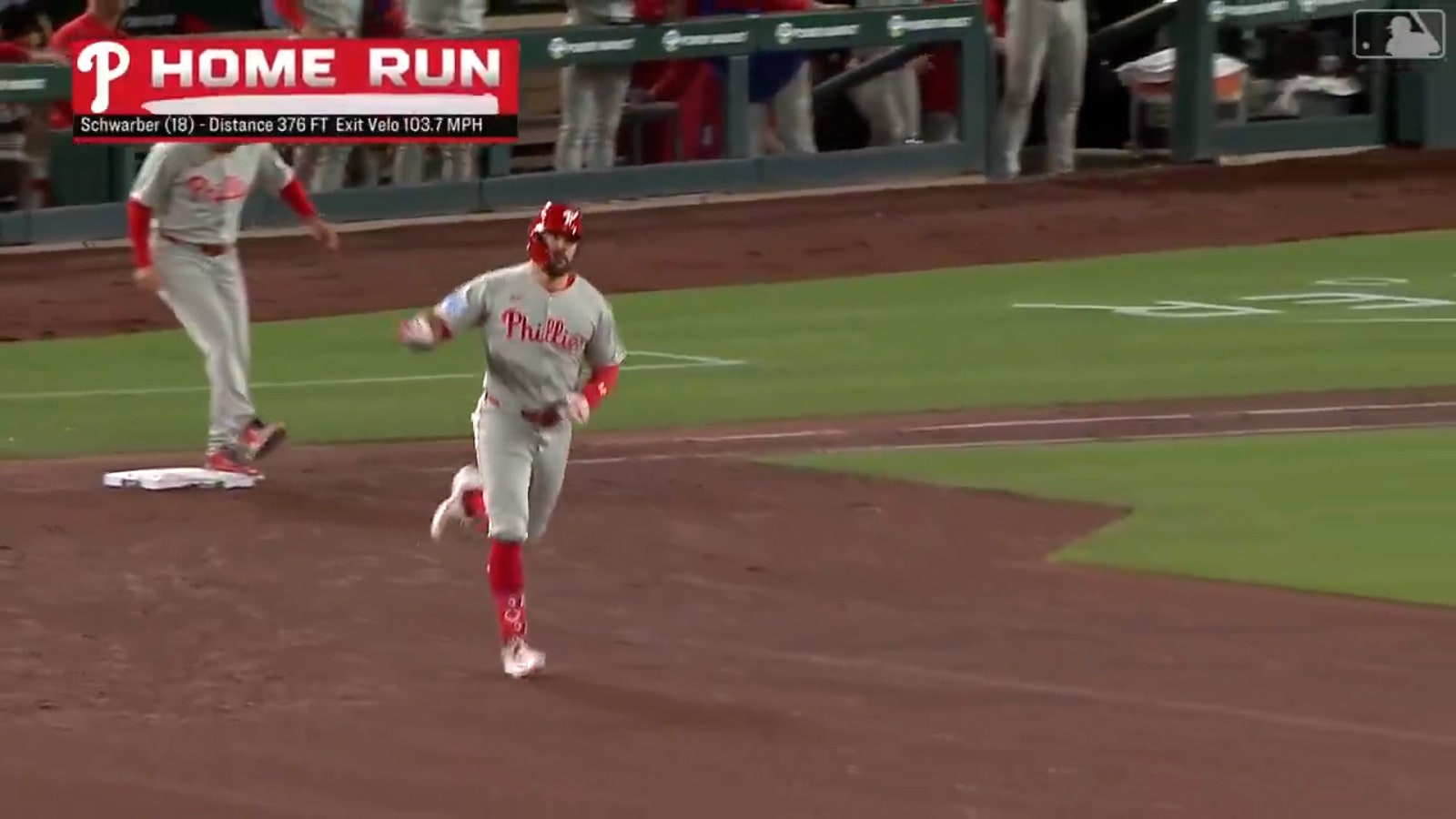 Kyle Schwarber crushes a solo home run to give Phillies a 4-3 lead over Athletics