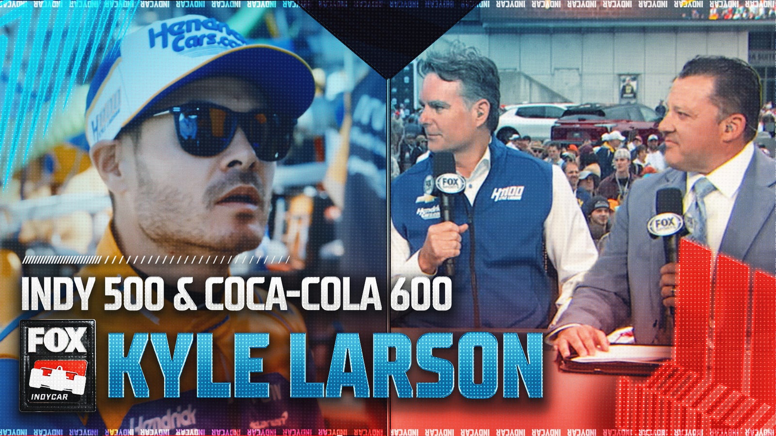 Kyle Larson racing INDY 500 & Coca-Cola 600, Tony Stewart & Jeff Gordon give advice | INDYCAR on FOX