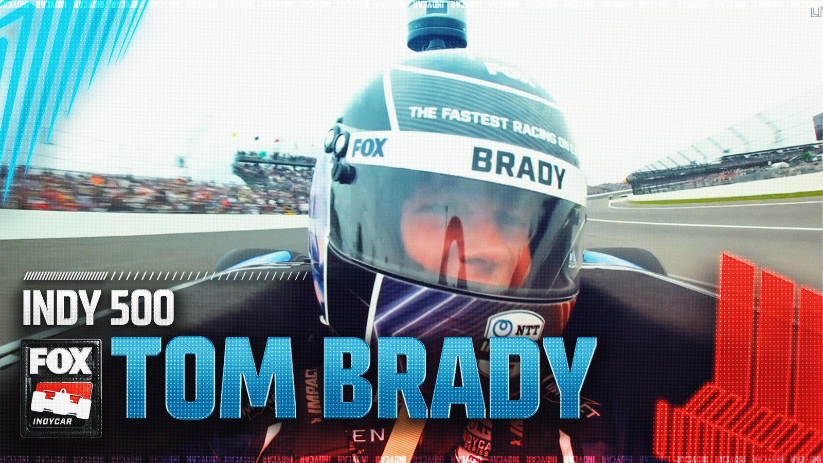 Tom Brady gets a ride from Jimmie Johnson at Indy 500 | INDYCAR on FOX