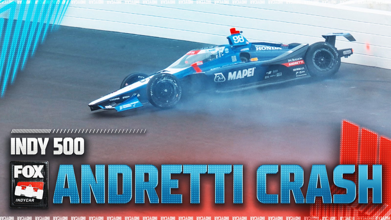 Marco Andretti wrecks in opening laps at Indy 500 | INDYCAR on FOX