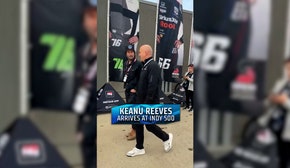 Keanu Reeves arrives at Indy 500