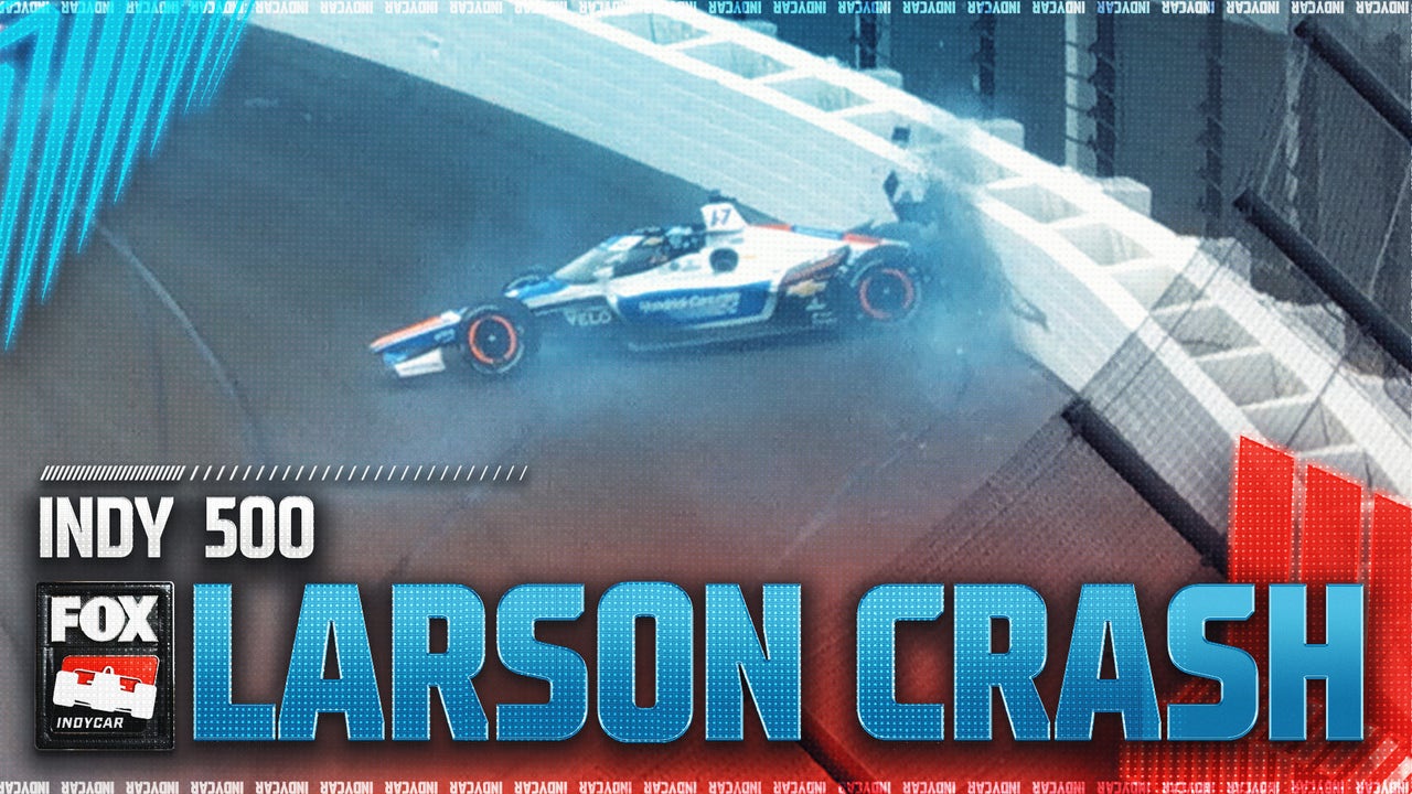 Kyle Larson is done in the Indy 500 after hitting wall | INDYCAR on Fox