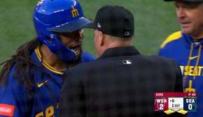 Mariners' J. P. Crawford ejected from the game after being called out on strikes vs. Nationals