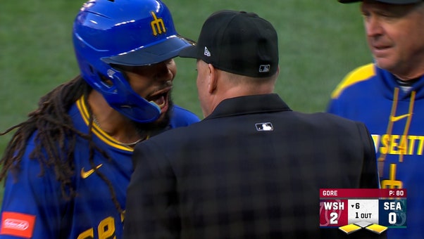 Mariners' J. P. Crawford ejected from the game after being called out on strikes vs. Nationals