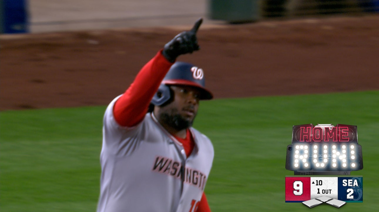 Josh Bell crushes a three-run home run in extra innings to power Nationals over Mariners