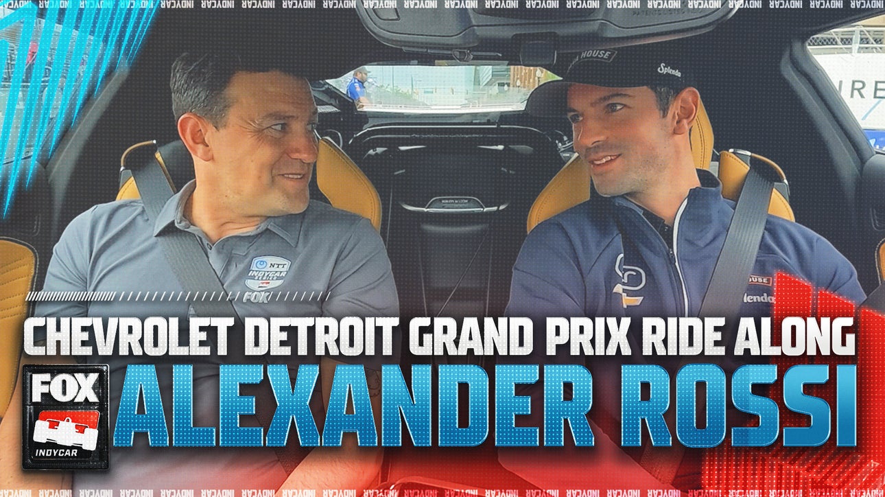 Alexander Rossi takes Will Buxton around Detroit Street Circuit before Chevrolet Detroit Grand Prix