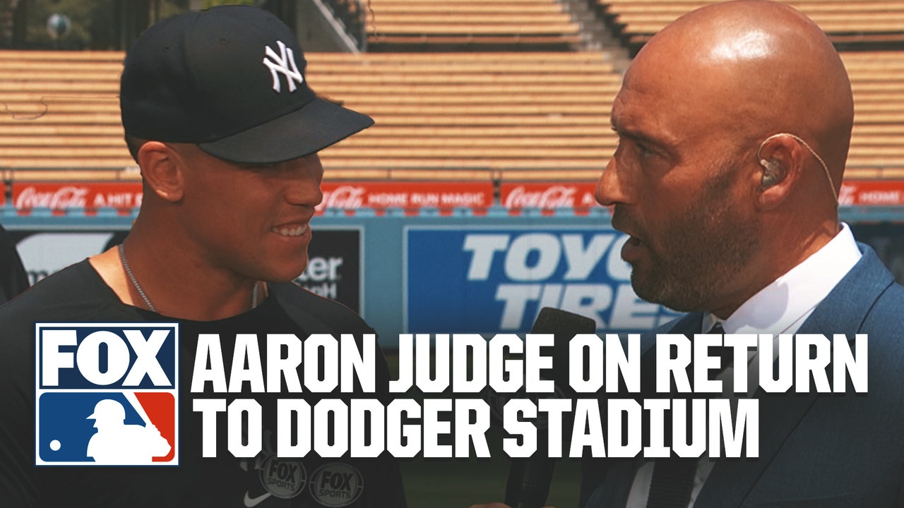 Aaron Judge talks with Derek Jeter & 'MLB on Fox' crew about return to Dodger Stadium | MLB on FOX