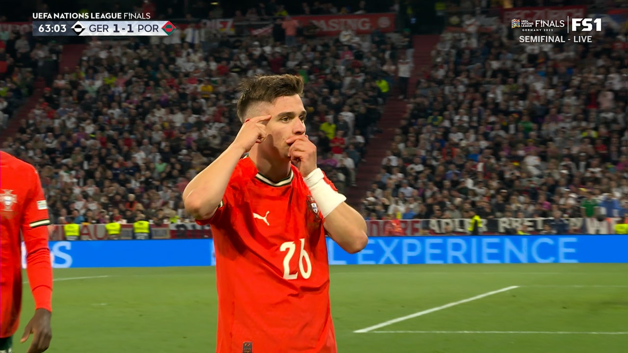 Portugal's Francisco Conceicao scores to even up match vs. Germany
