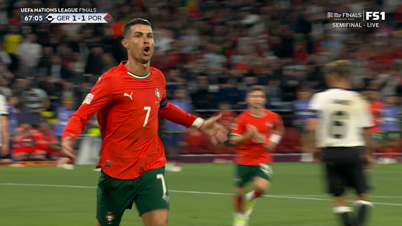 Cristiano Ronaldo scores to give Portugal a 2-1 lead over Germany