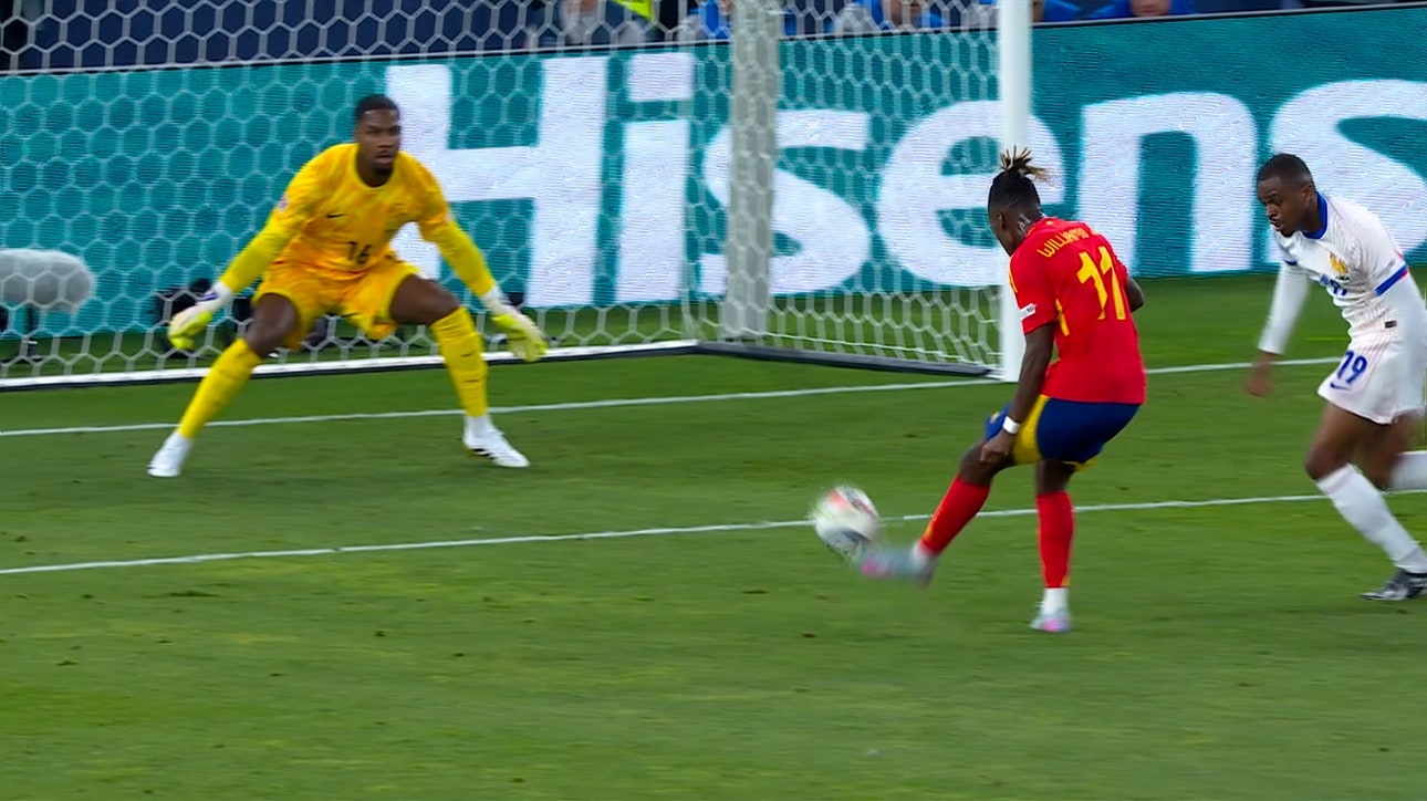 Nico Williams & Mikel Merino score in quick succession, giving Spain a 2-0 lead over France