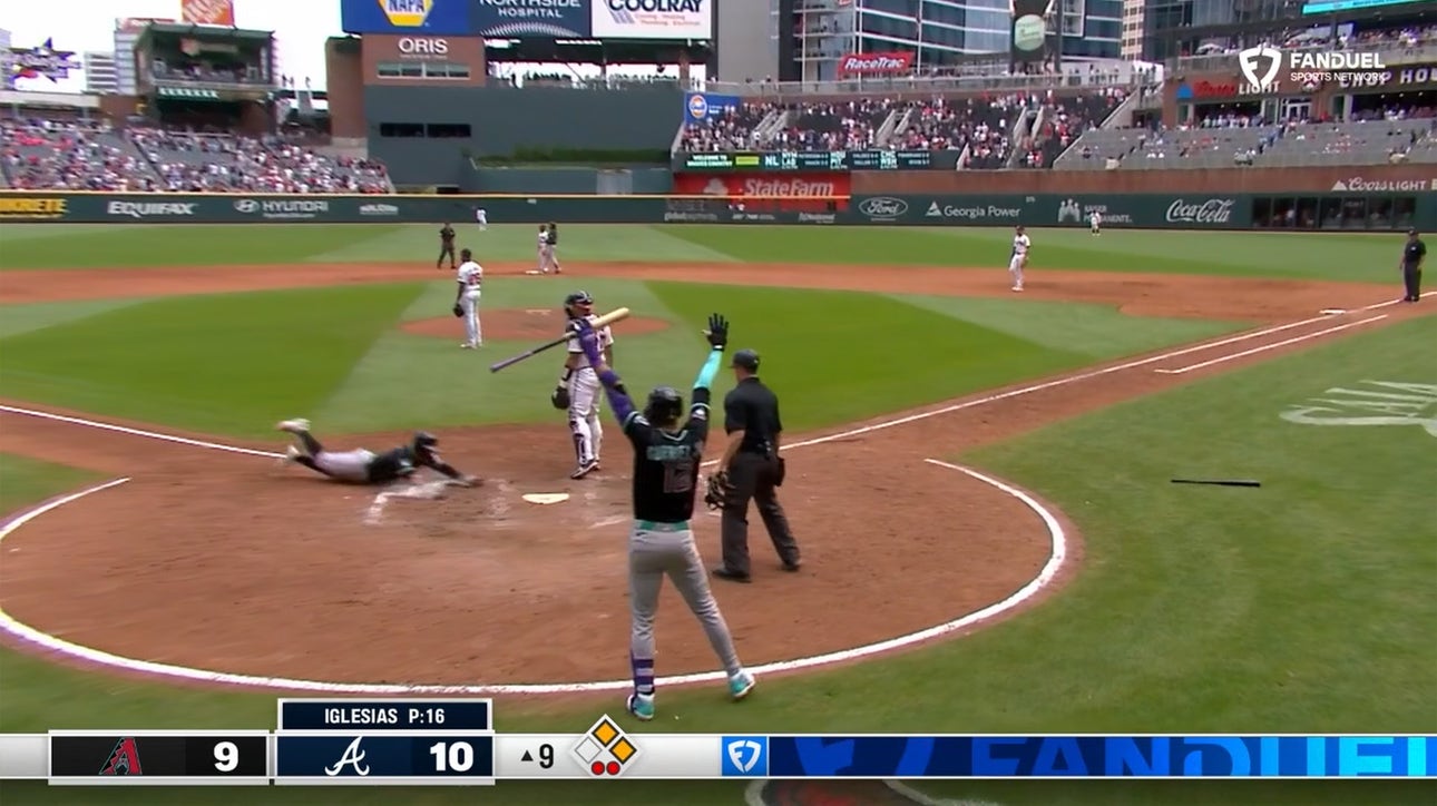 Diamondbacks complete comeback from trailing six runs in ninth inning to defeat Braves