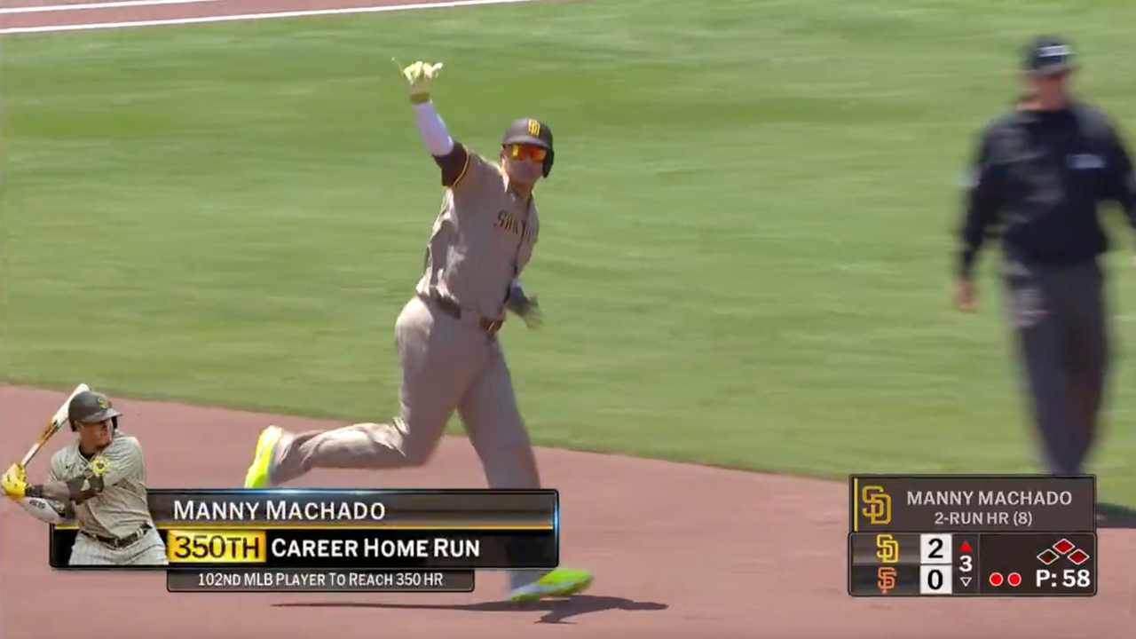 Manny Machado hits 350th career HR to put Padres on the board vs. Giants