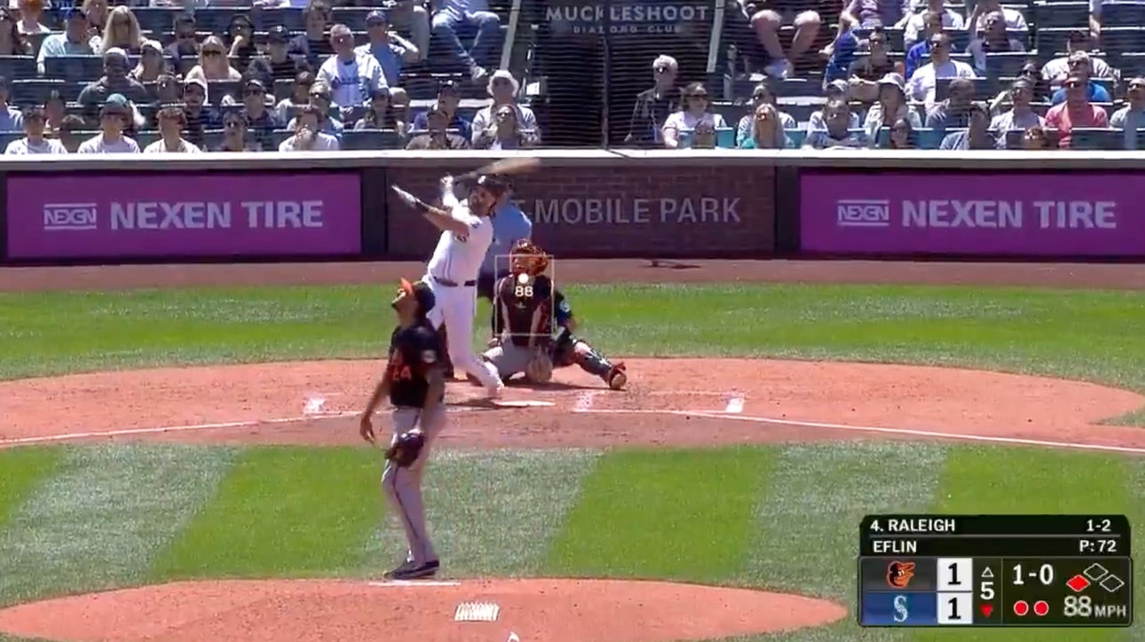 Mariners’ Cal Raleigh hits league-leading 24th HR of season to take lead vs. Orioles