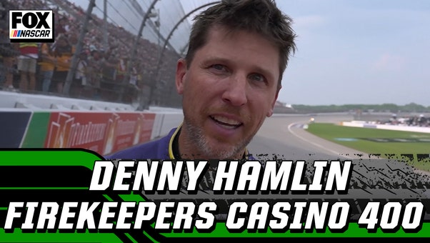 Denny Hamlin on winning the FireKeepers Casino 400: 'I beat your favorite driver' | NASCAR on FOX