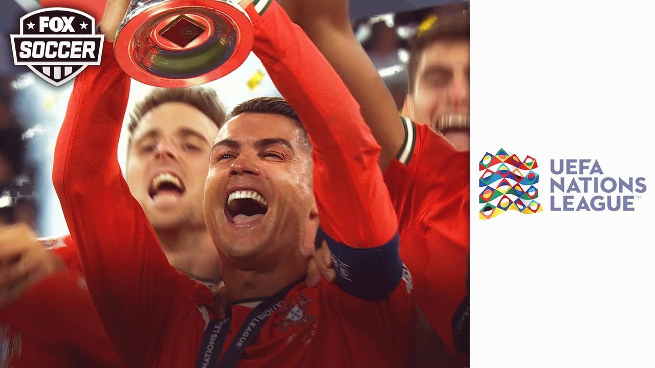 2025 UEFA Nations League Finals: Portugal's trophy ceremony following victory over Spain