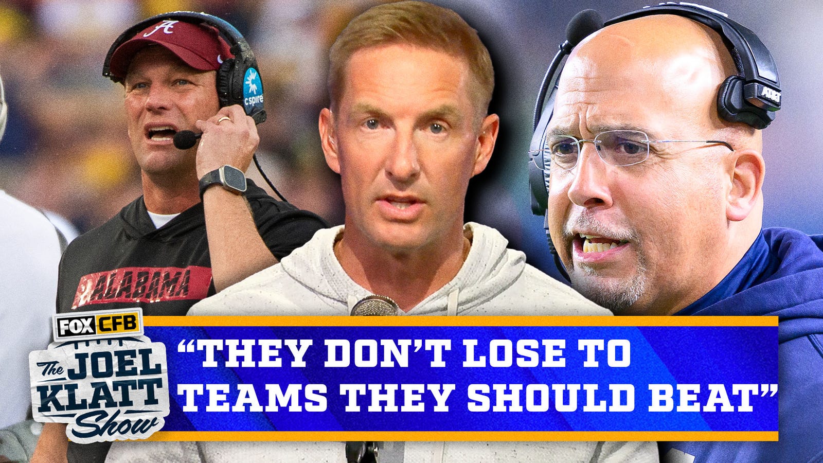Kalen DeBoer & James Franklin in Klatt’s coaching pressure index