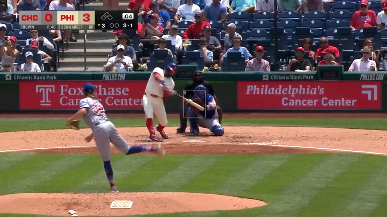 Kyle Schwarber hammers solo home run to extend Phillies' lead over Cubs